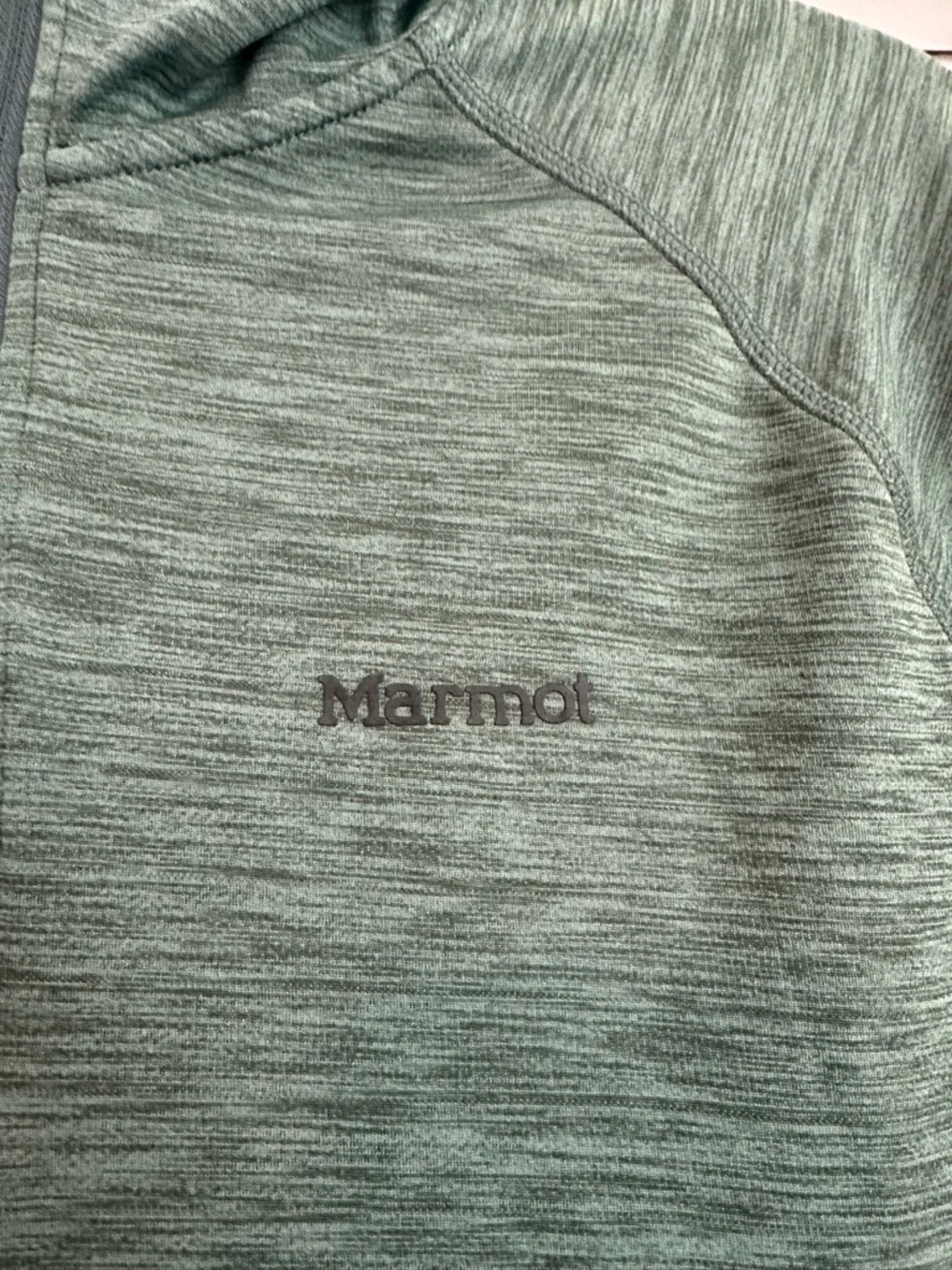 Men’s M Marmot Sunrift Teal Half Zip Hoodie Jacket